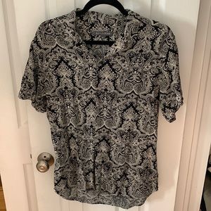 Slate & Stone Medium Paisley printer short sleeve dress shirt